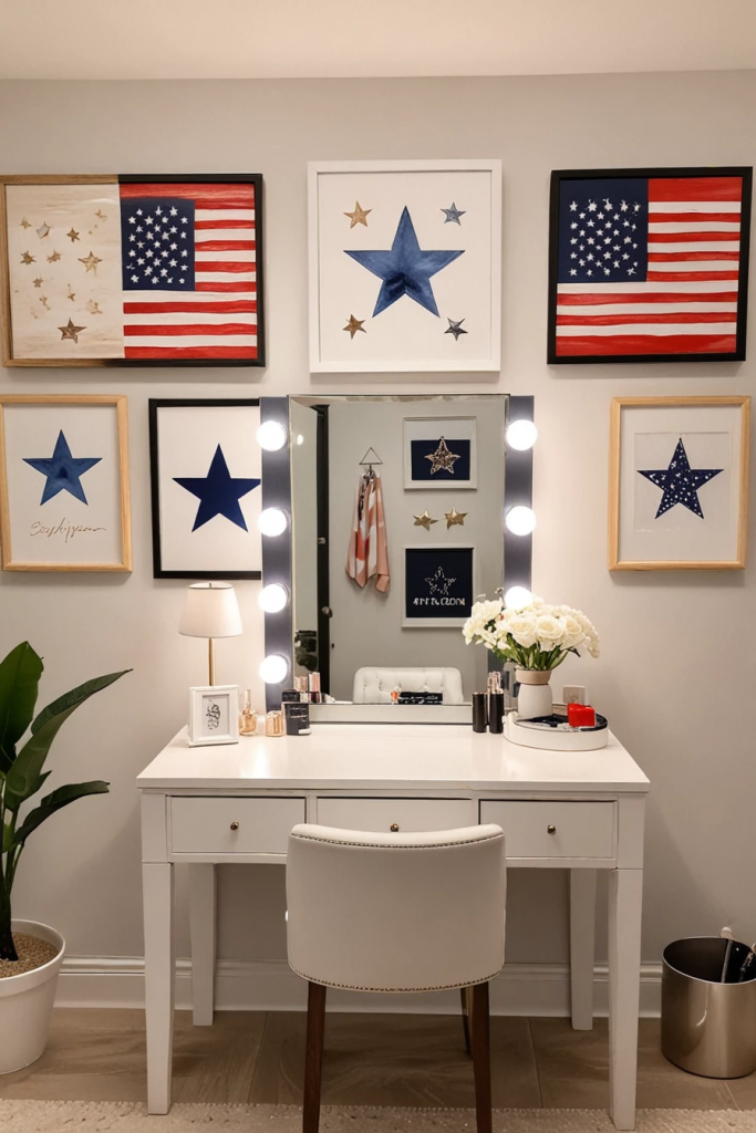 Fireworks And Femininity: 64 Unique Vanity Table Decorations For A Patriotic Glow-Up