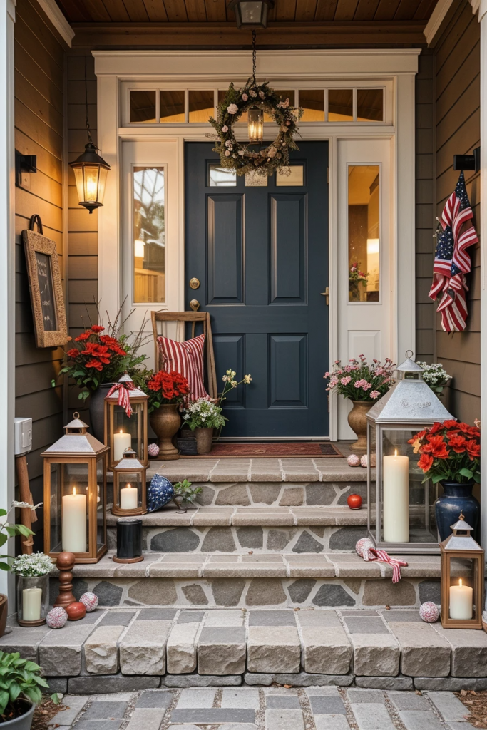 Patriotism With a Twist: 65 Unexpectedly Elegant 4th of July Farmhouse Exterior Inspirations