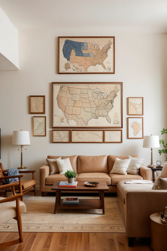 Patriotic Charm Meets Retro Comfort: 65 Vintage-Inspired 4th Of July Living Room Ideas
