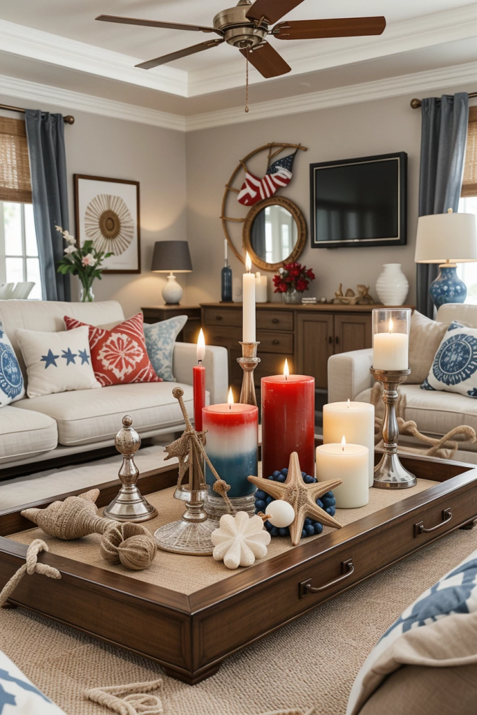 Red, White, And Beachy: 63 Breezy Coastal Living Rooms Decked For The Fourth
