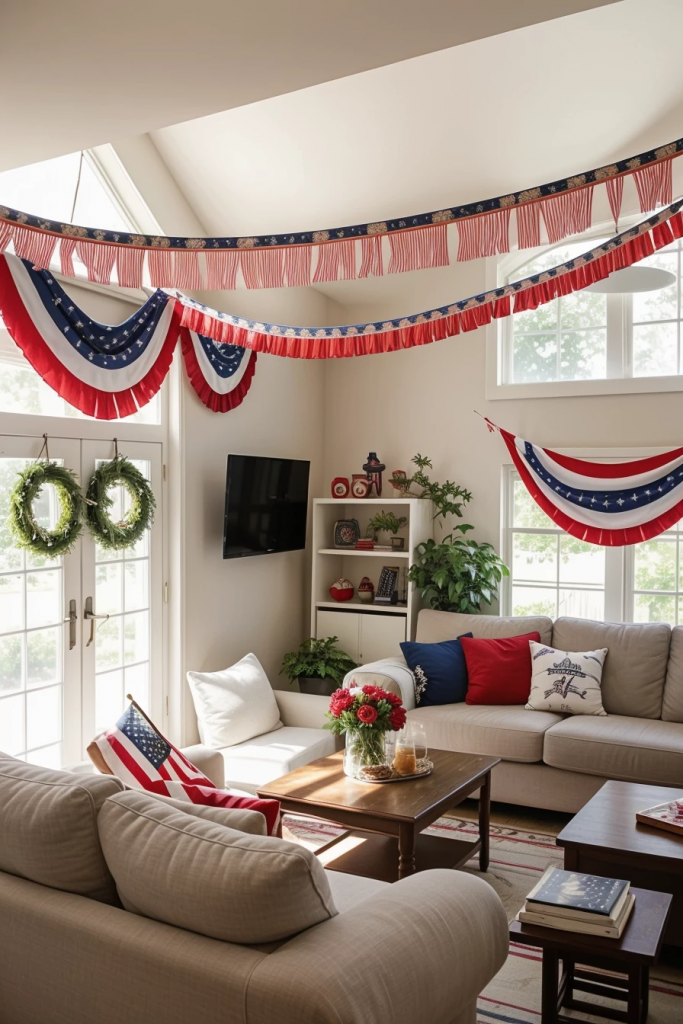 Living Loud in Liberty: 61 Unconventional Americana Decor Ideas for the 4th of July Living Room