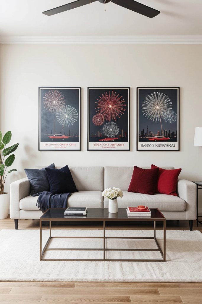 Patriotic Charm Meets Retro Comfort: 65 Vintage-Inspired 4th Of July Living Room Ideas