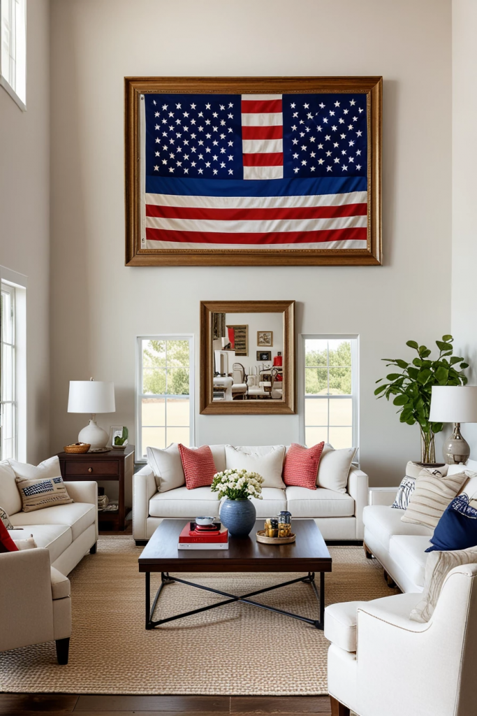 Living Loud in Liberty: 61 Unconventional Americana Decor Ideas for the 4th of July Living Room