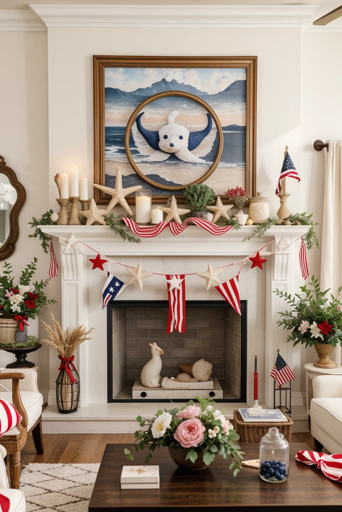 Red, White, And Beachy: 63 Breezy Coastal Living Rooms Decked For The Fourth