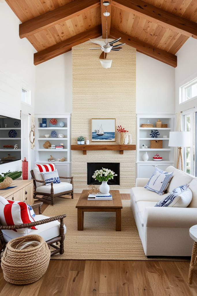 Living Loud in Liberty: 61 Unconventional Americana Decor Ideas for the 4th of July Living Room