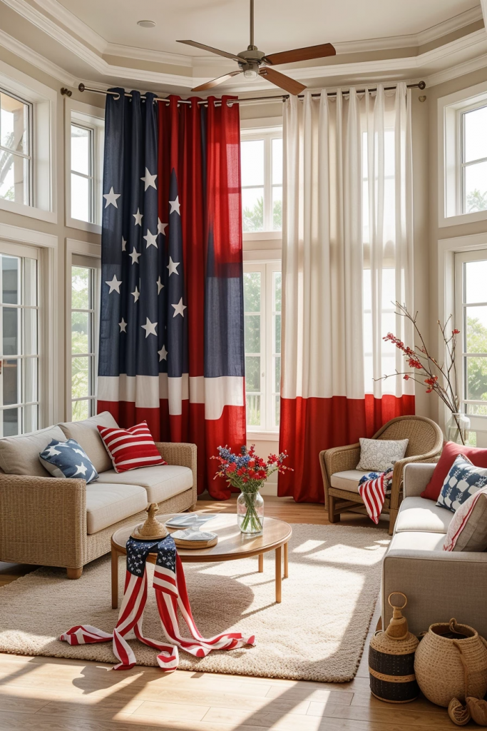 Red, White, And Beachy: 63 Breezy Coastal Living Rooms Decked For The Fourth