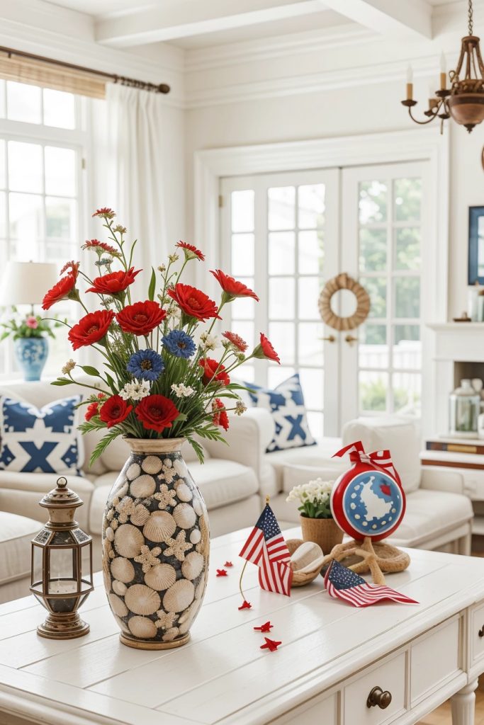 Red, White, And Beachy: 63 Breezy Coastal Living Rooms Decked For The Fourth