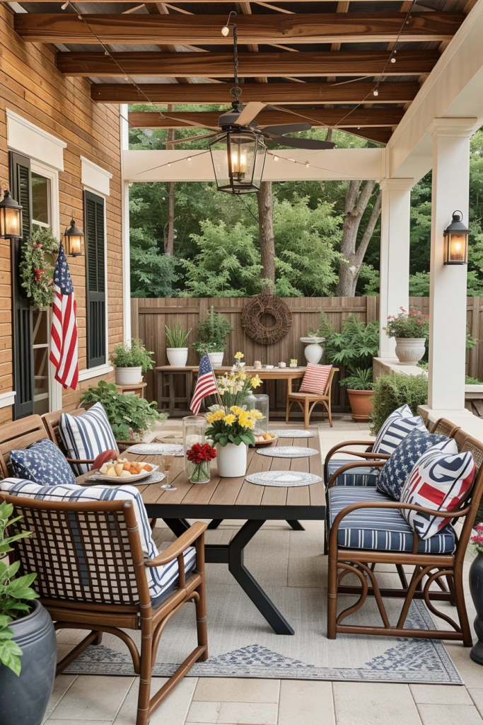 Patriotism With a Twist: 65 Unexpectedly Elegant 4th of July Farmhouse Exterior Inspirations