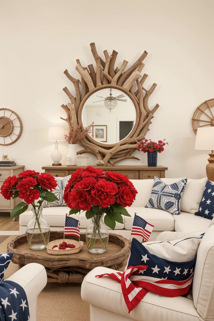 Red, White, And Beachy: 63 Breezy Coastal Living Rooms Decked For The Fourth