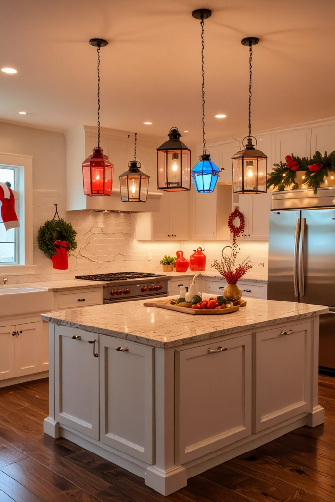 Fireworks At The Heart Of The Home: 63 Festive Kitchen Island Decorations For Independence Day