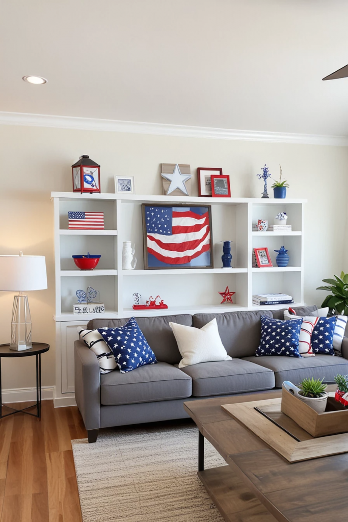 Living Loud in Liberty: 61 Unconventional Americana Decor Ideas for the 4th of July Living Room
