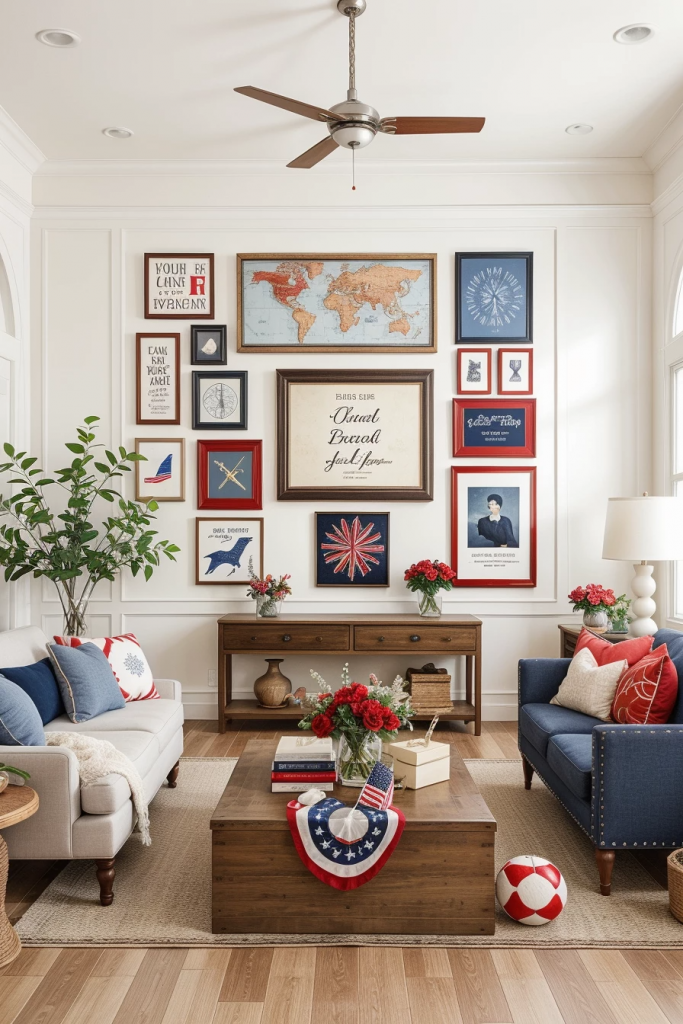 Red, White, And Beachy: 63 Breezy Coastal Living Rooms Decked For The Fourth