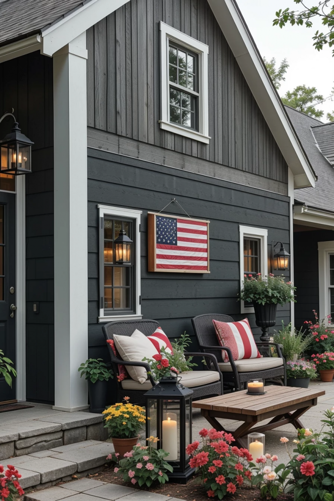 Patriotism With a Twist: 65 Unexpectedly Elegant 4th of July Farmhouse Exterior Inspirations