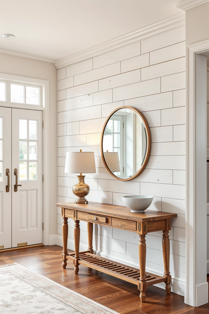 Unexpected Charm: 61 Shiplap Entryway Ideas That Break the Mold