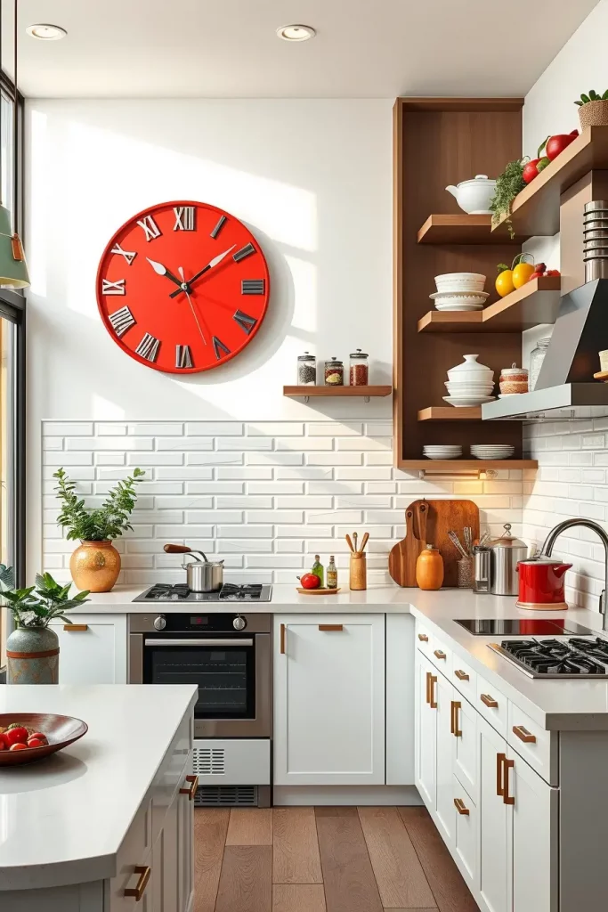 65 Bright Retro Elements in a Modern Kitchen: Add Vintage Charm to a Sleek Space