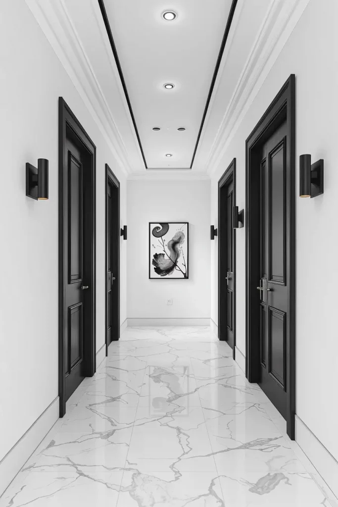 59 Modern Hallway Designs That Transform Transitional Spaces into Stylish Statements