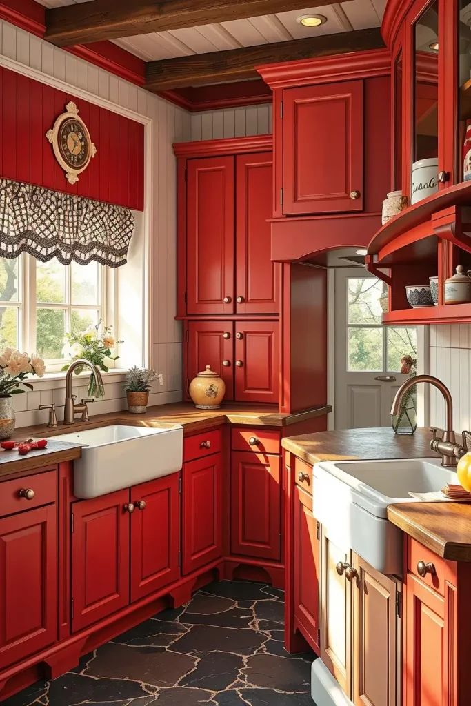 61 Stunning Red Kitchen Cabinets Ideas to Transform Your Space