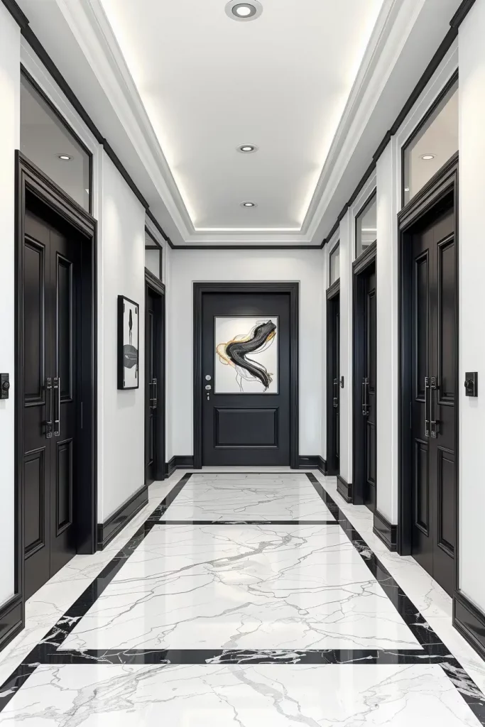 59 Modern Hallway Designs That Transform Transitional Spaces into Stylish Statements