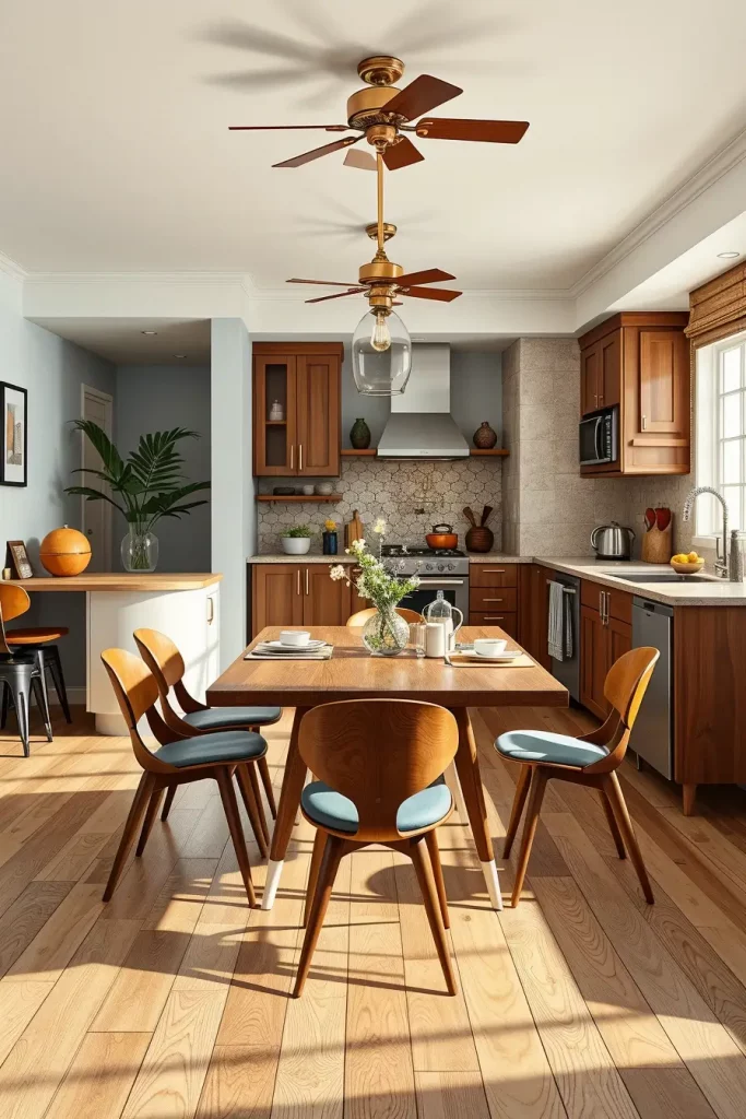 65 Bright Retro Elements in a Modern Kitchen: Add Vintage Charm to a Sleek Space