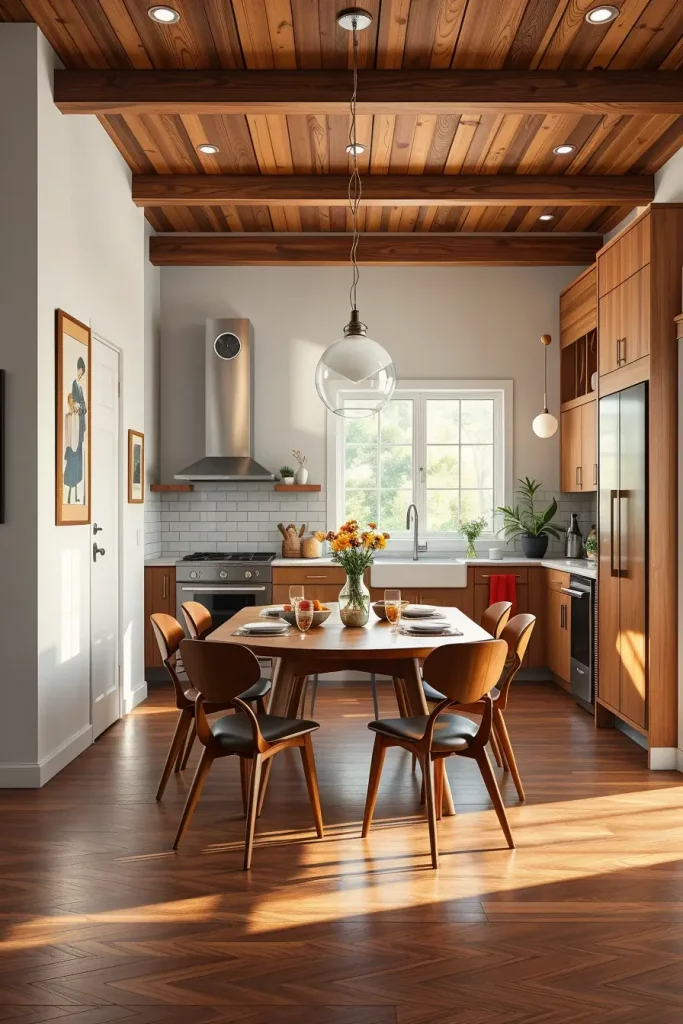 65 Bright Retro Elements in a Modern Kitchen: Add Vintage Charm to a Sleek Space