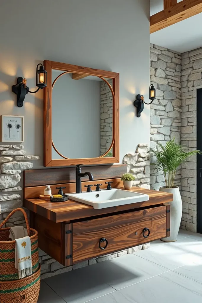 63 Modern Rustic Bathroom Ideas That Blend Comfort and Style