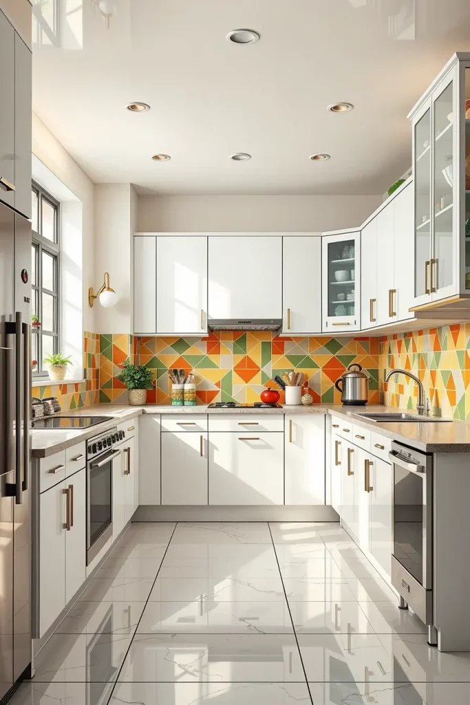 65 Bright Retro Elements in a Modern Kitchen: Add Vintage Charm to a Sleek Space