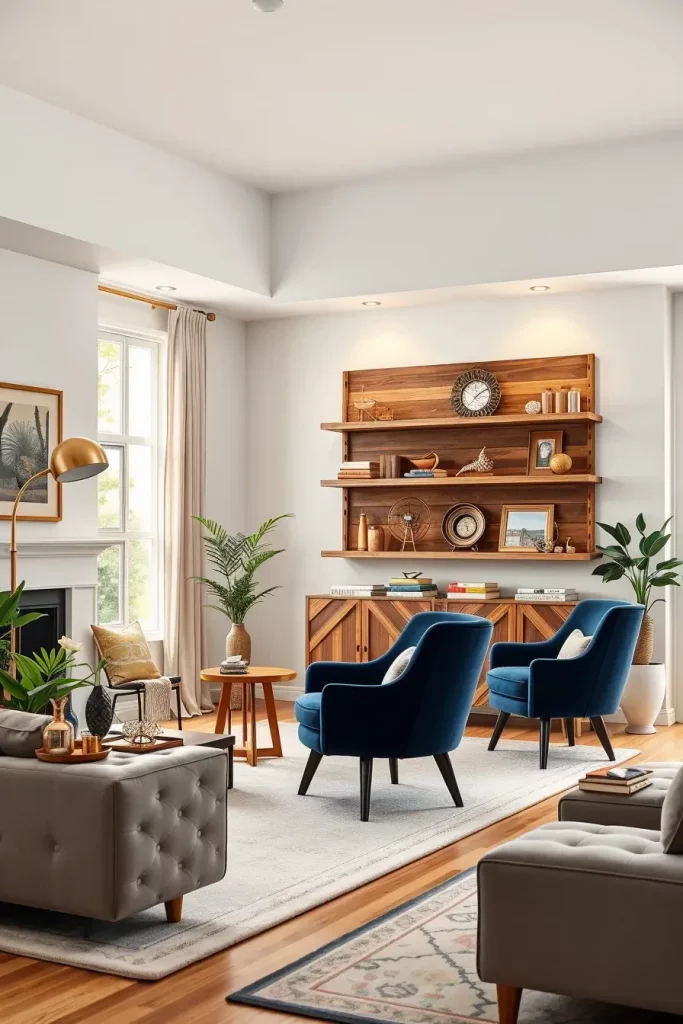 60 Modern Living Room Ideas with Vintage Accents for a Stylish Timeless Space