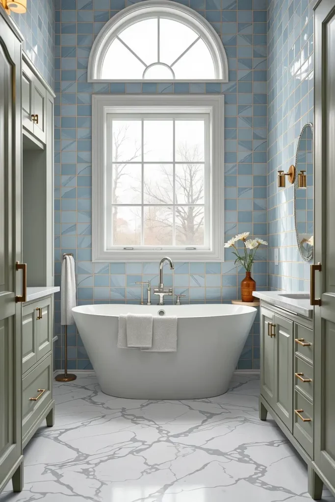 61 Sage and Blue Bathroom Ideas for a Calm and Stylish Space