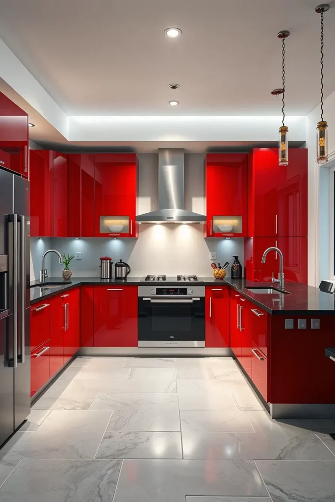 61 Stunning Red Kitchen Cabinets Ideas to Transform Your Space