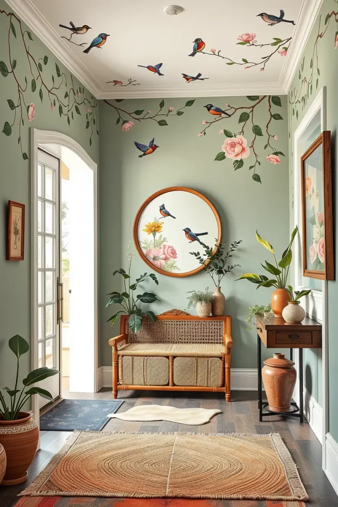 Hand-Painted Accents In The Entryway: 63 Creative Ideas For Personalized First Impressions
