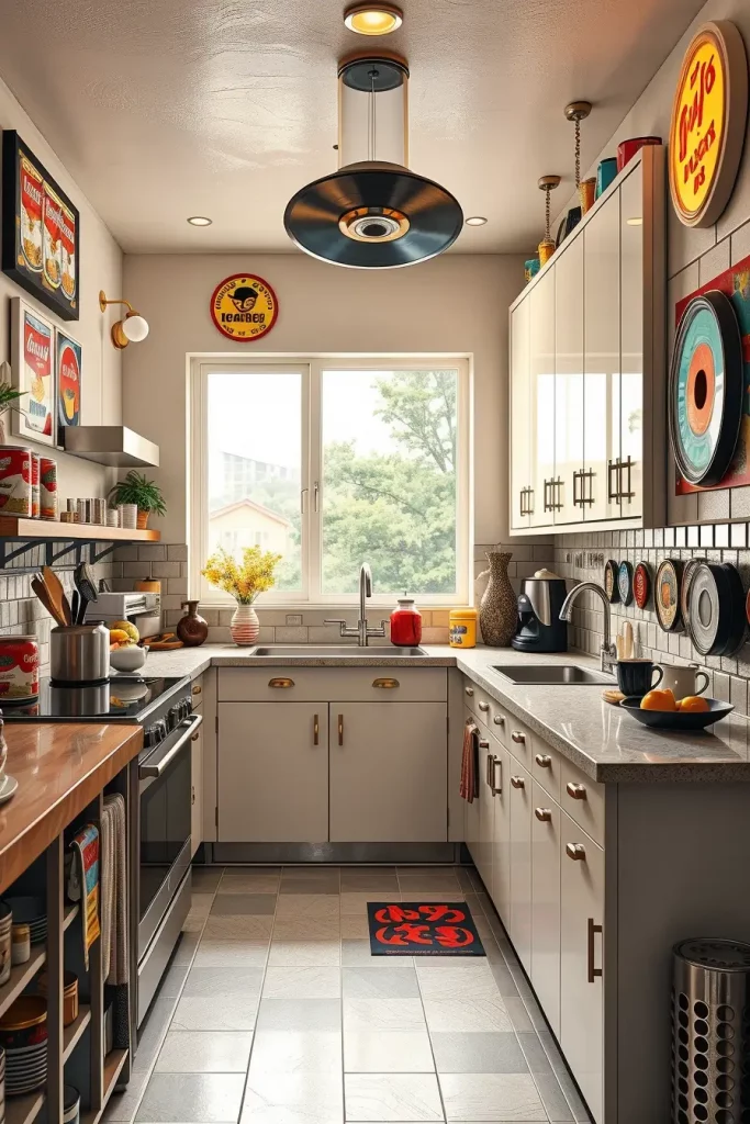 65 Bright Retro Elements in a Modern Kitchen: Add Vintage Charm to a Sleek Space