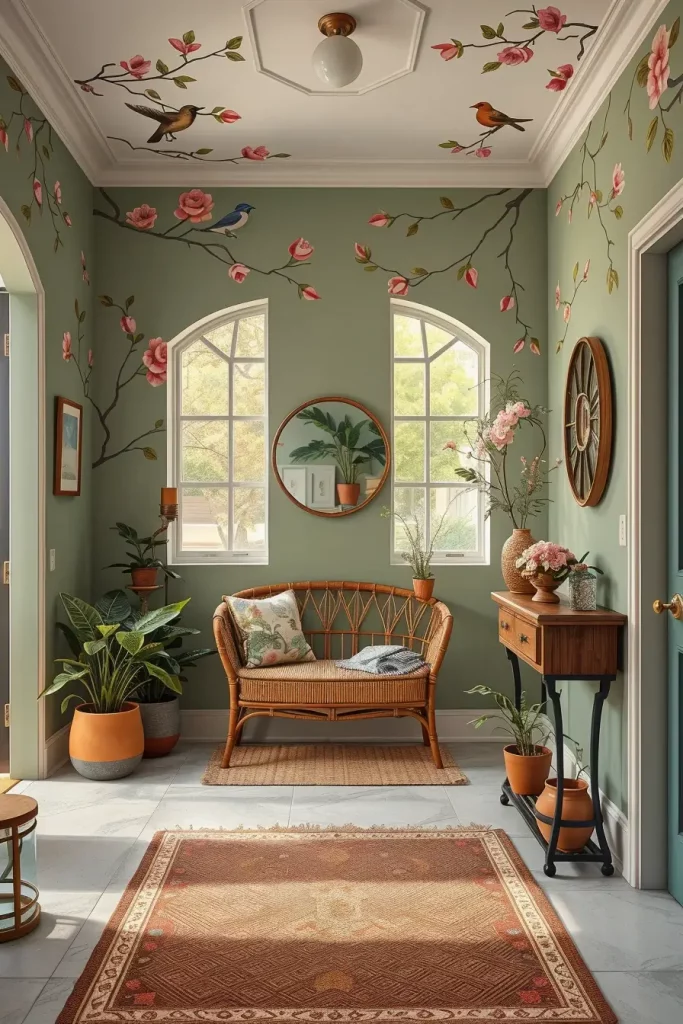 Hand-Painted Accents In The Entryway: 63 Creative Ideas For Personalized First Impressions