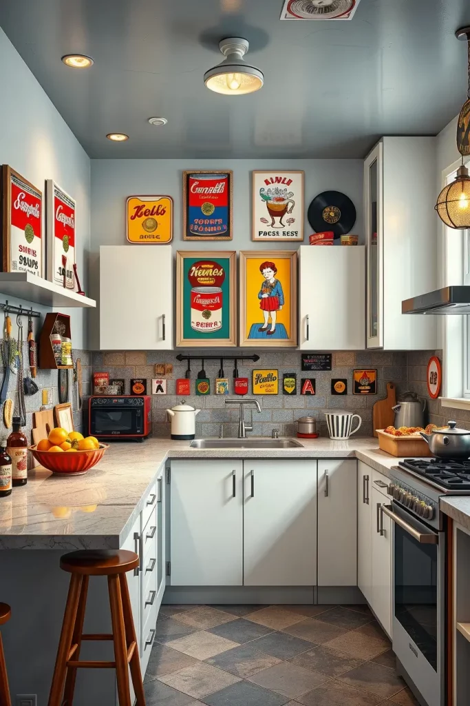 65 Bright Retro Elements in a Modern Kitchen: Add Vintage Charm to a Sleek Space