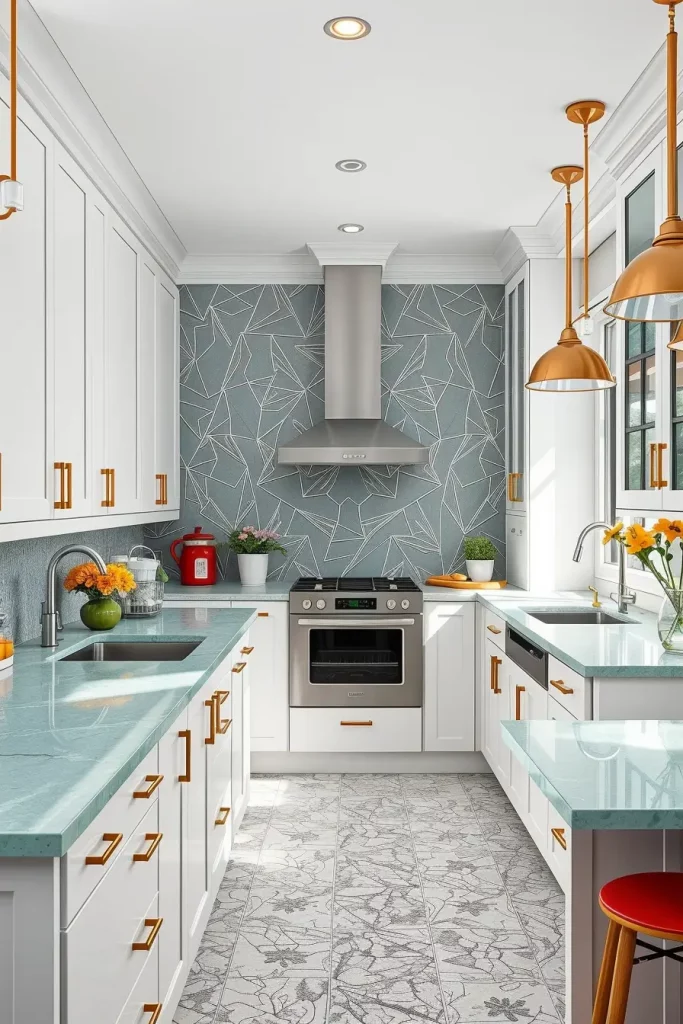 65 Bright Retro Elements in a Modern Kitchen: Add Vintage Charm to a Sleek Space