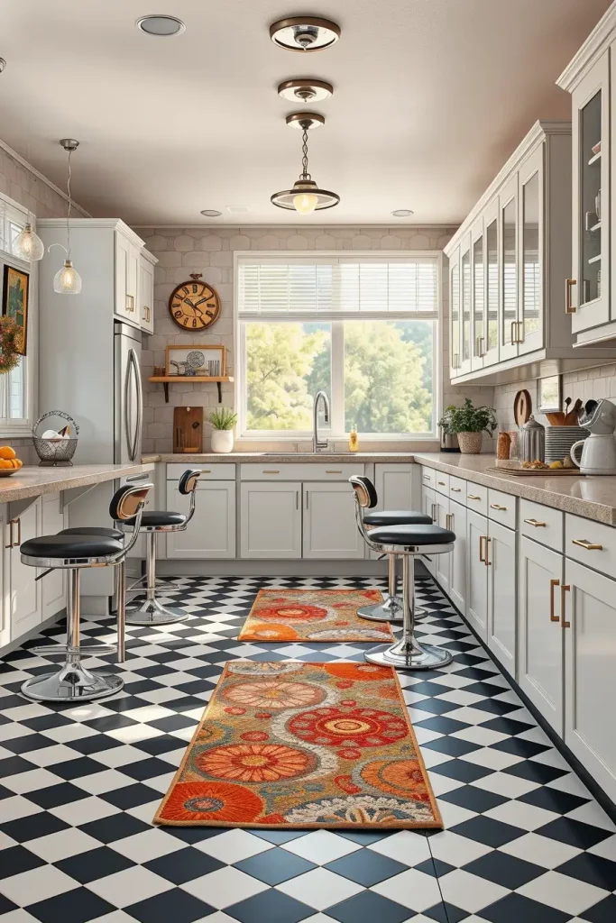 65 Bright Retro Elements in a Modern Kitchen: Add Vintage Charm to a Sleek Space