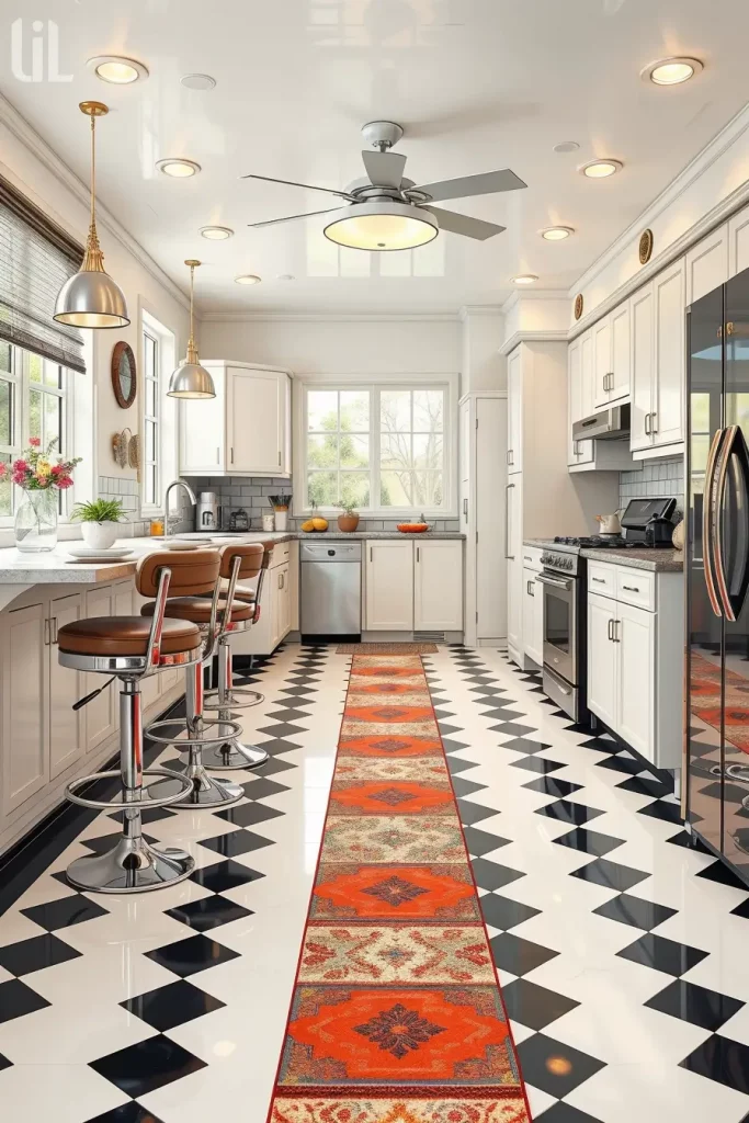 65 Bright Retro Elements in a Modern Kitchen: Add Vintage Charm to a Sleek Space