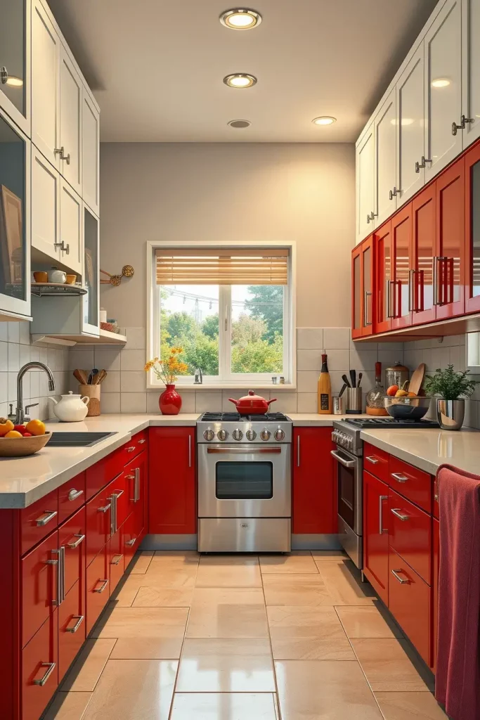 65 Bright Retro Elements in a Modern Kitchen: Add Vintage Charm to a Sleek Space
