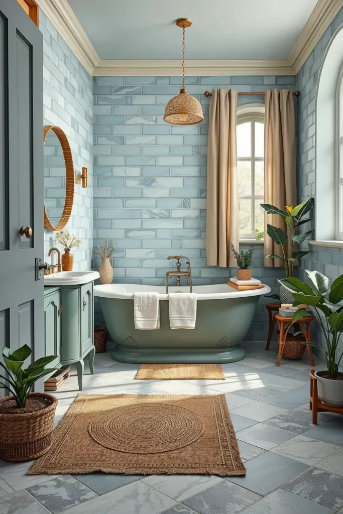 61 Sage and Blue Bathroom Ideas for a Calm and Stylish Space