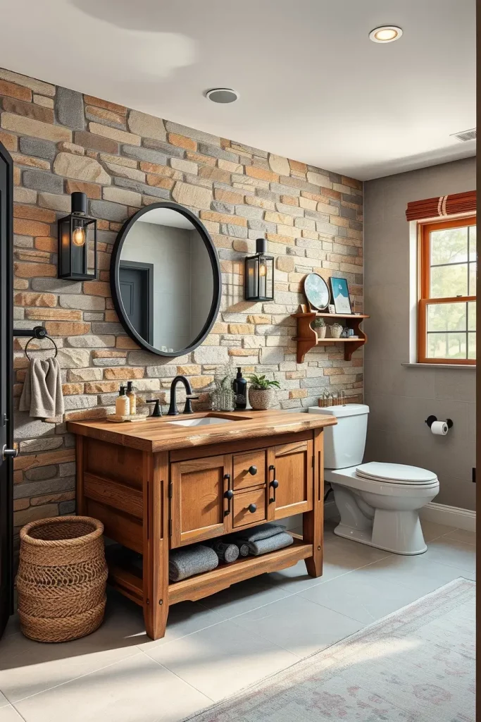 63 Modern Rustic Bathroom Ideas That Blend Comfort and Style