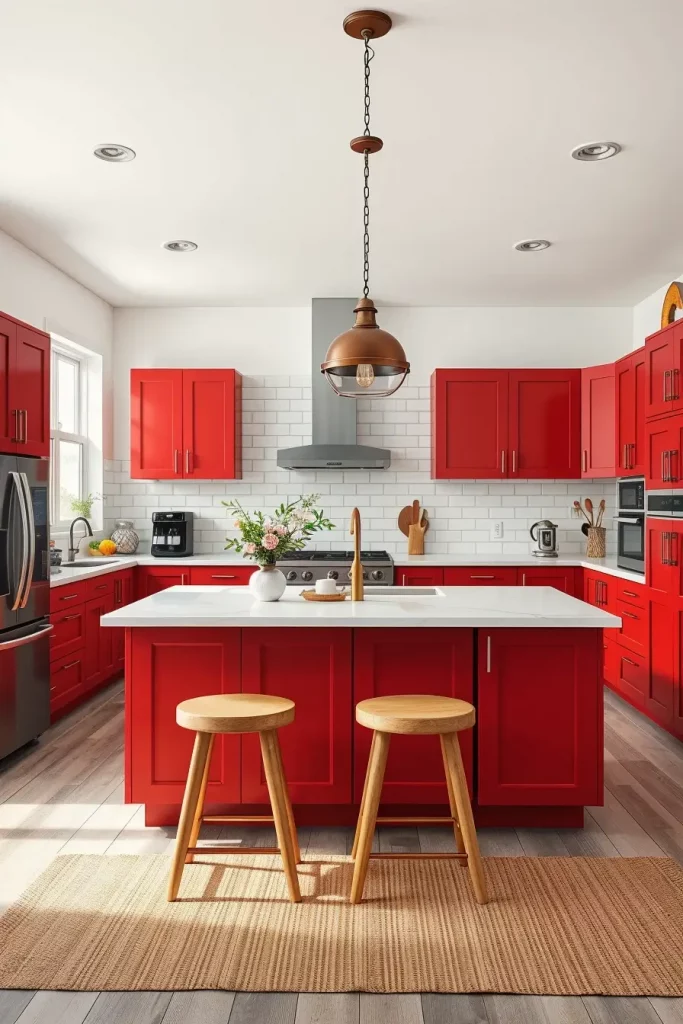 61 Stunning Red Kitchen Cabinets Ideas to Transform Your Space