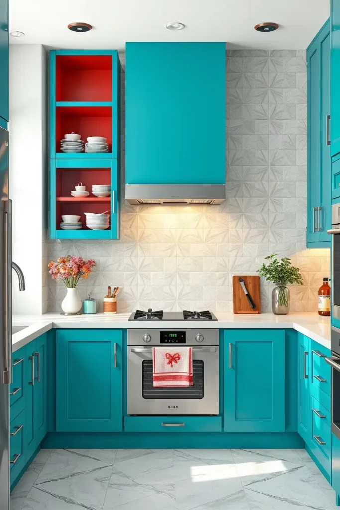 65 Bright Retro Elements in a Modern Kitchen: Add Vintage Charm to a Sleek Space