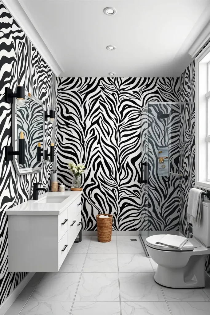 Animal Prints in the Bathroom: 59 Wildly Stylish Decor Ideas for a Bold Interior