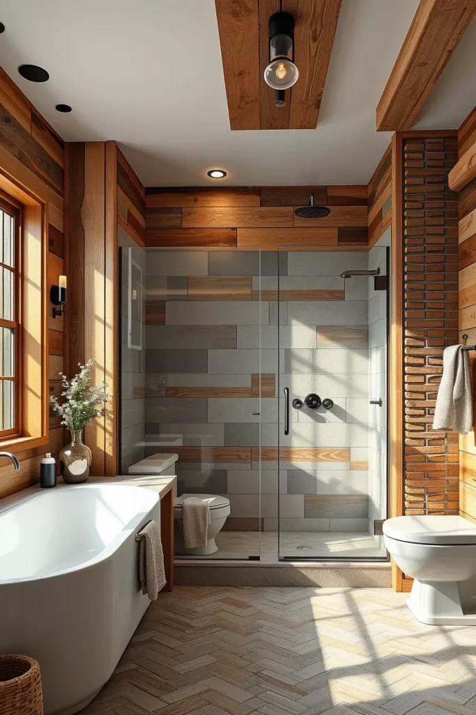 63 Modern Rustic Bathroom Ideas That Blend Comfort and Style