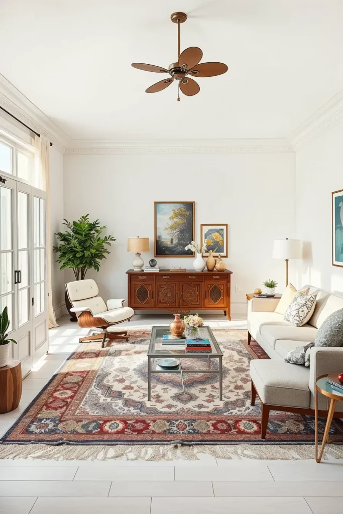 60 Modern Living Room Ideas with Vintage Accents for a Stylish Timeless Space