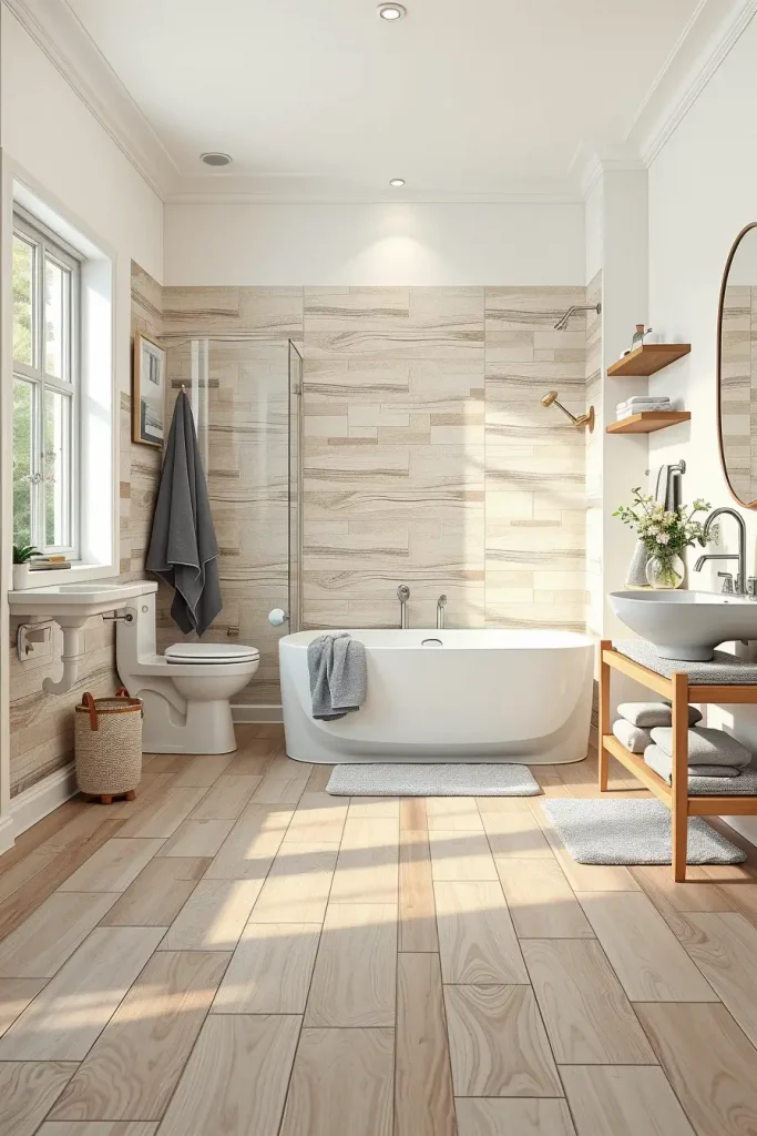 60 Wood Tile Bathroom Ideas for a Modern and Natural Look