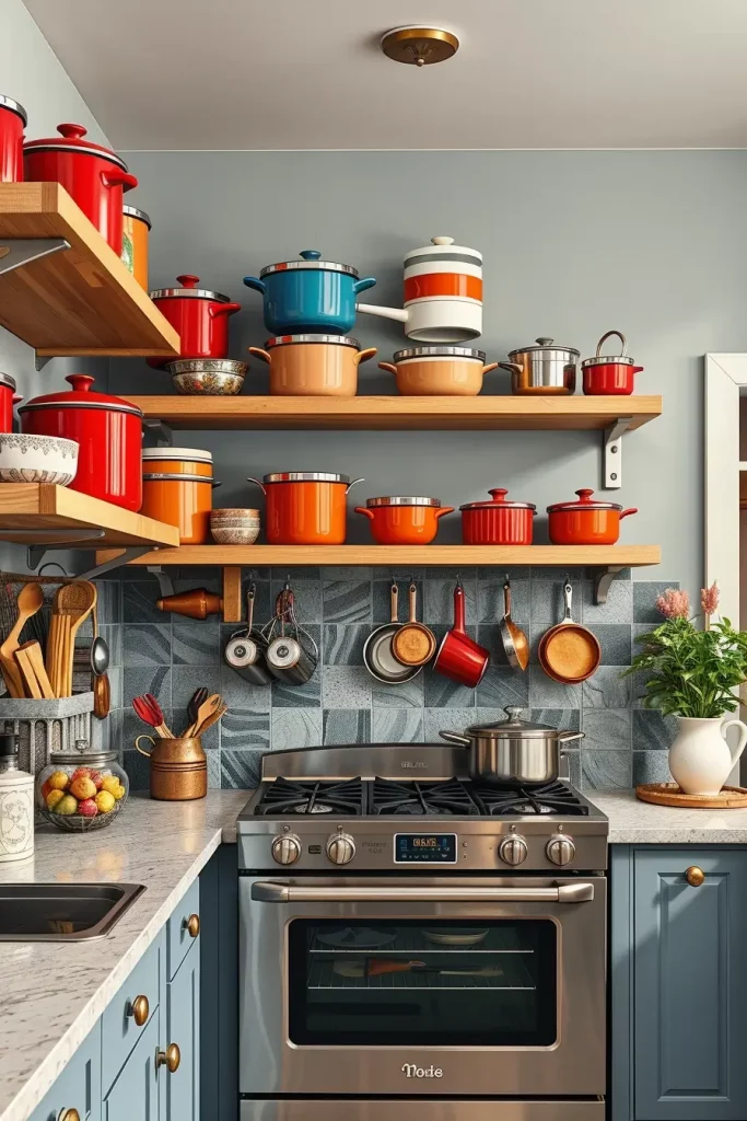 65 Bright Retro Elements in a Modern Kitchen: Add Vintage Charm to a Sleek Space