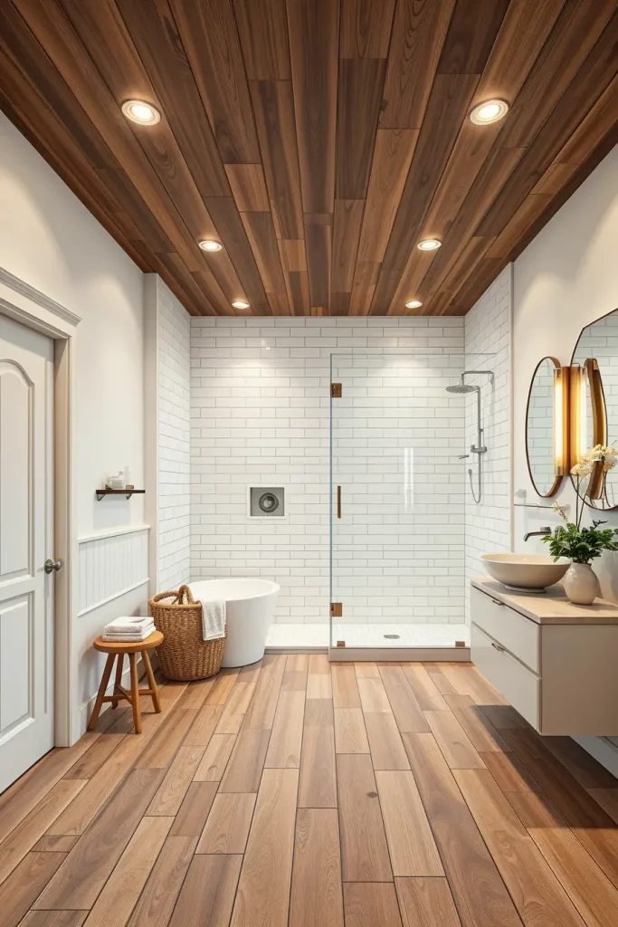 60 Wood Tile Bathroom Ideas for a Modern and Natural Look