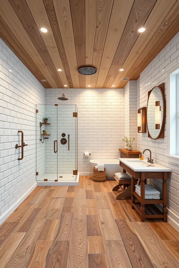 60 Wood Tile Bathroom Ideas for a Modern and Natural Look