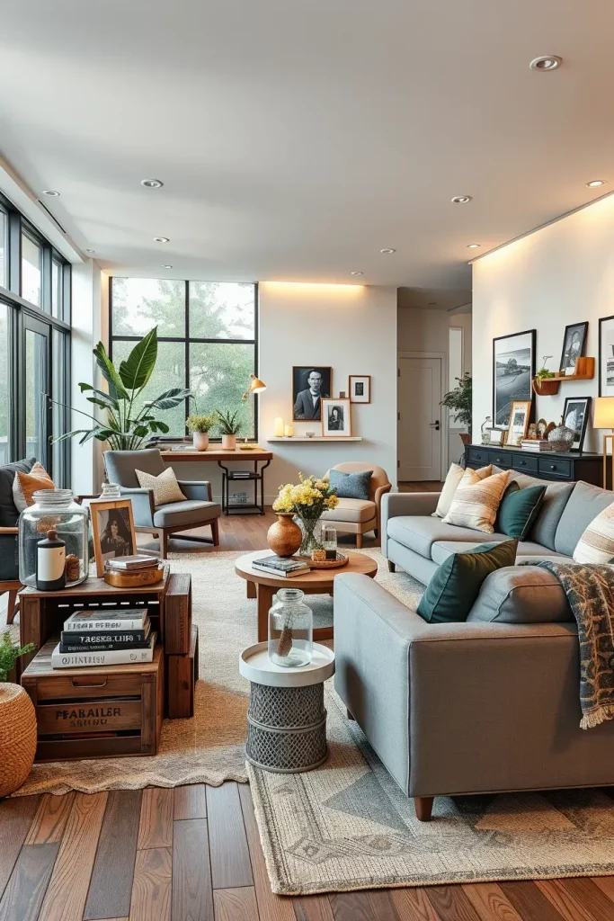 60 Modern Living Room Ideas with Vintage Accents for a Stylish Timeless Space