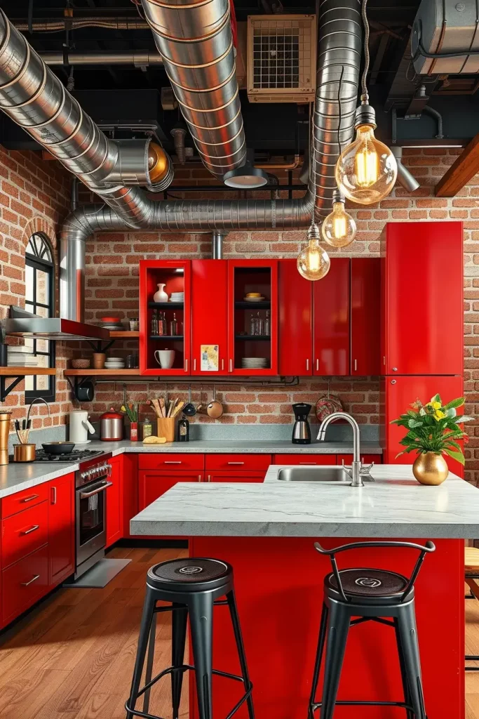 61 Stunning Red Kitchen Cabinets Ideas to Transform Your Space
